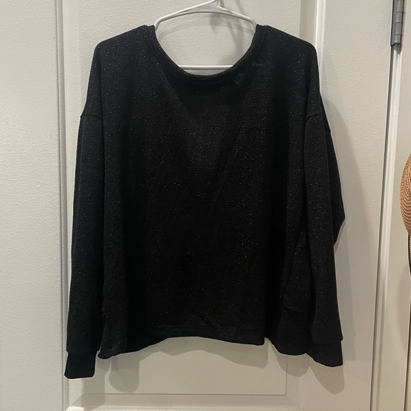 NEW…StitchFix…Kaileigh Shimmer Sadaf Open Back Long Sleeve Knit Top - Picture 3 of 4